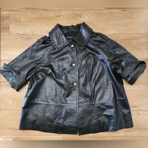 $209 Cropped Leather Jacket INC  International Concepts Short Sleeve Macy's